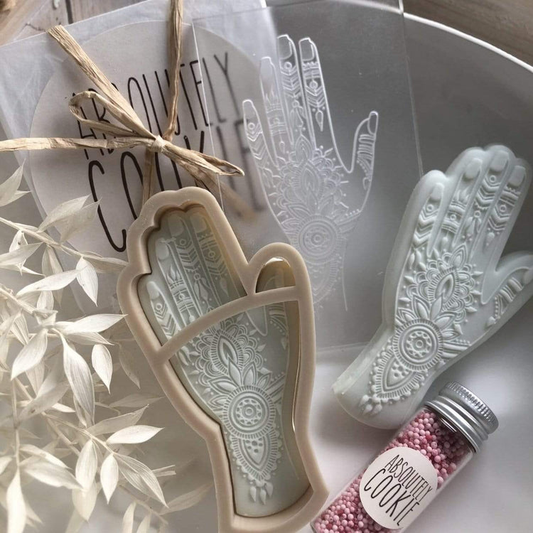 Absolutely Cookie Henna Hand Set (cutter and Debosser)