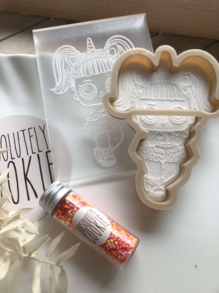 Absolutely Cookie Lol Unicorn set (cutter and Debosser)