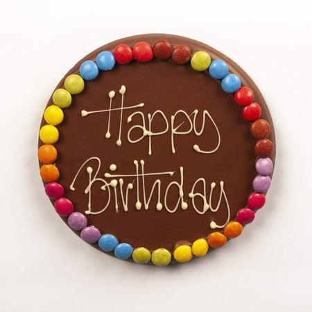Chocolate Happy Birthday Smartie Disc