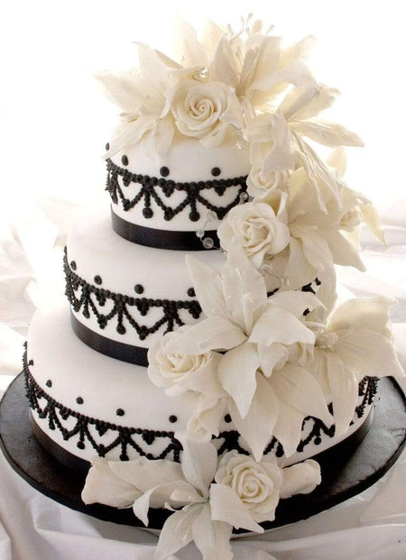 WeddingCake Wedding Cake - Black and White, Motif Trim
